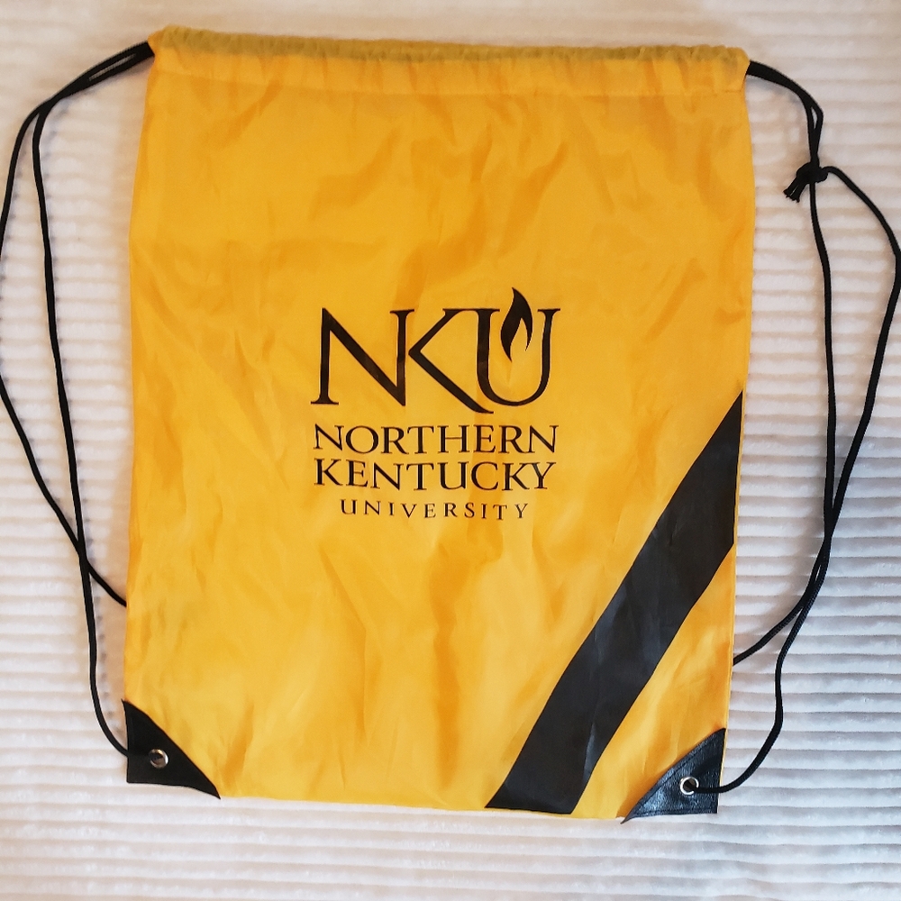 NKU Northern Kentucky University Yellow & Black Drawstring Bag - Picture 3 of 6